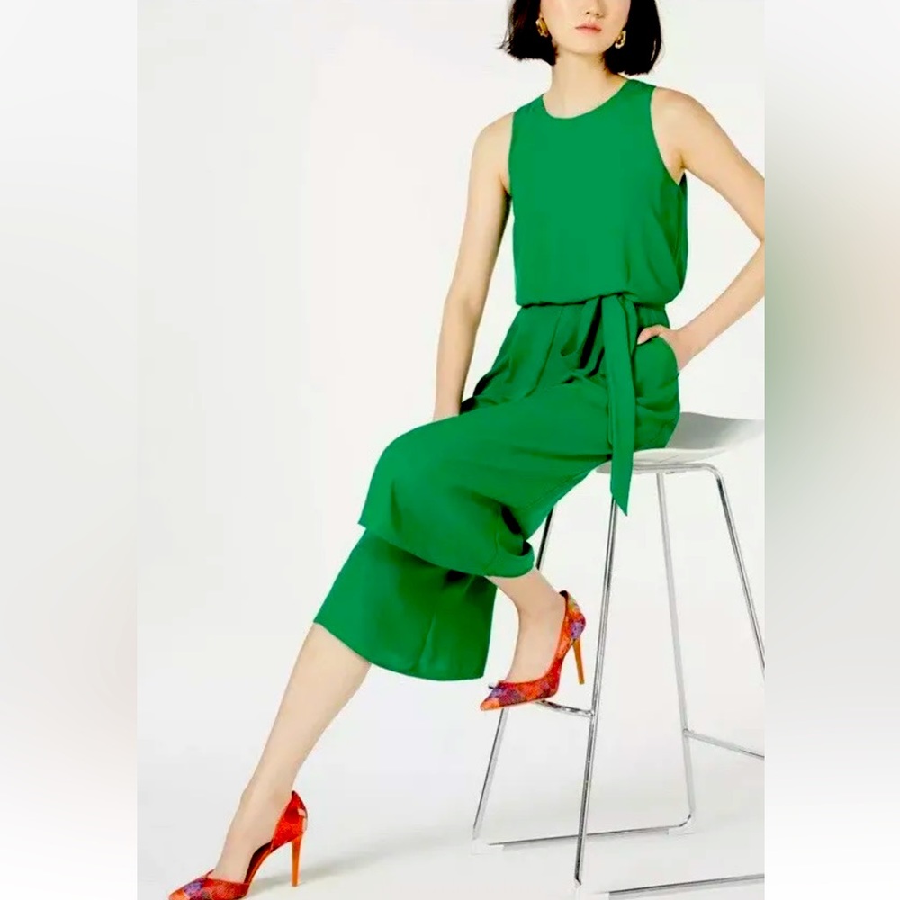 Vince Camuto jumpsuit romper emerald green